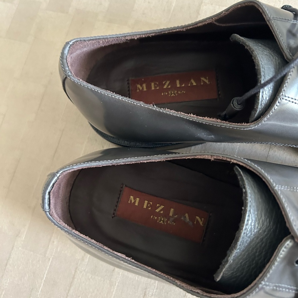 Mezlan Soka Grey Cap Toe Leather Lace Up Dress Shoe - Picture 8 of 16